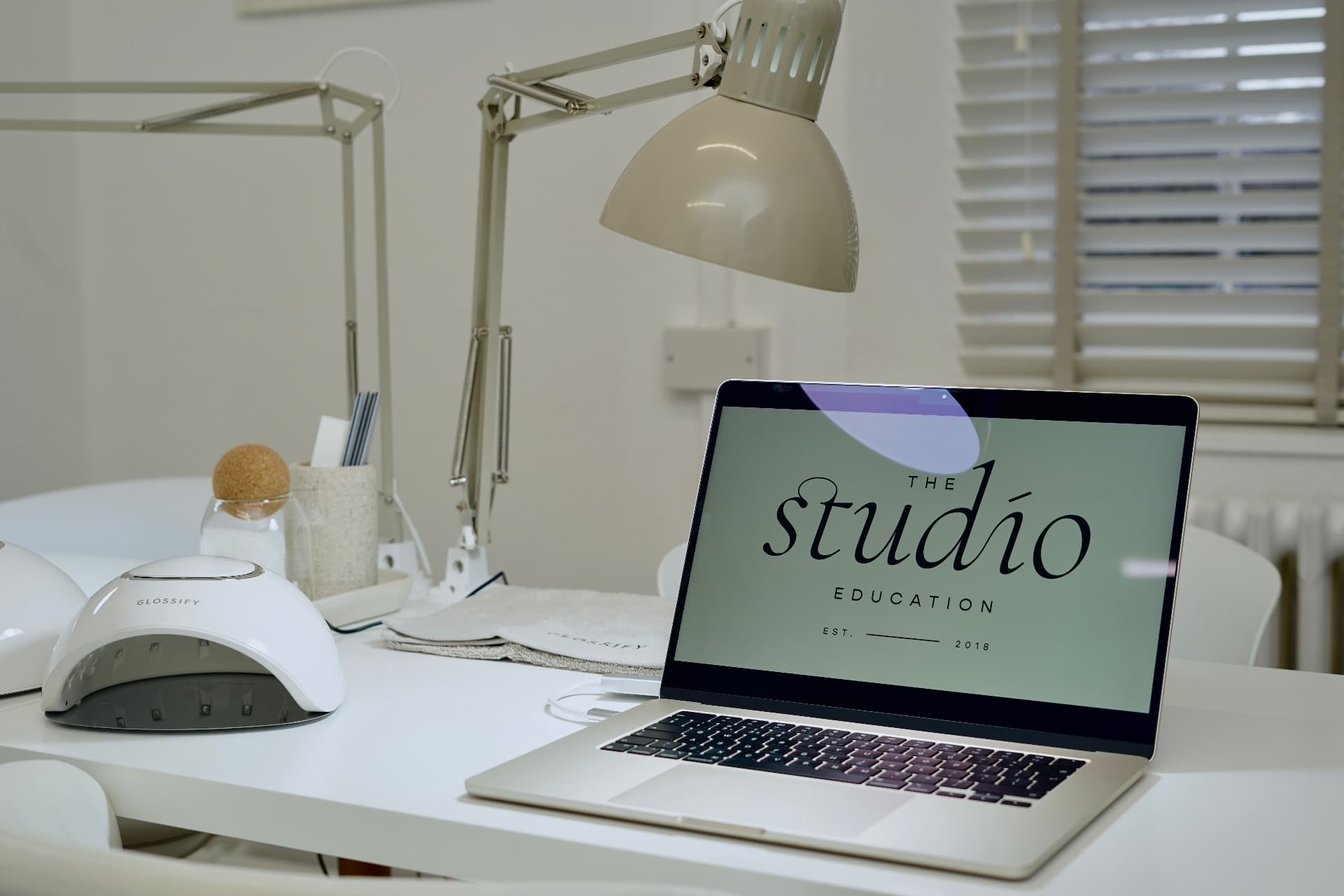 The Studio Education welcome screen in the training room