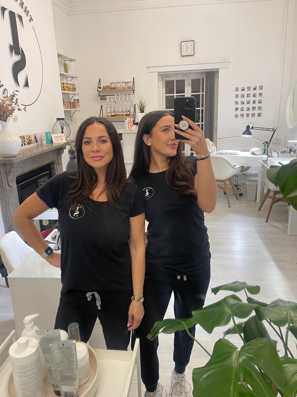 Kat and Nyah-Anais in the salon